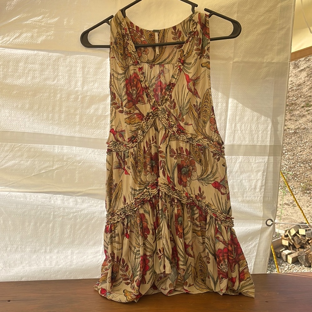 Free People long tank blouse. XS.